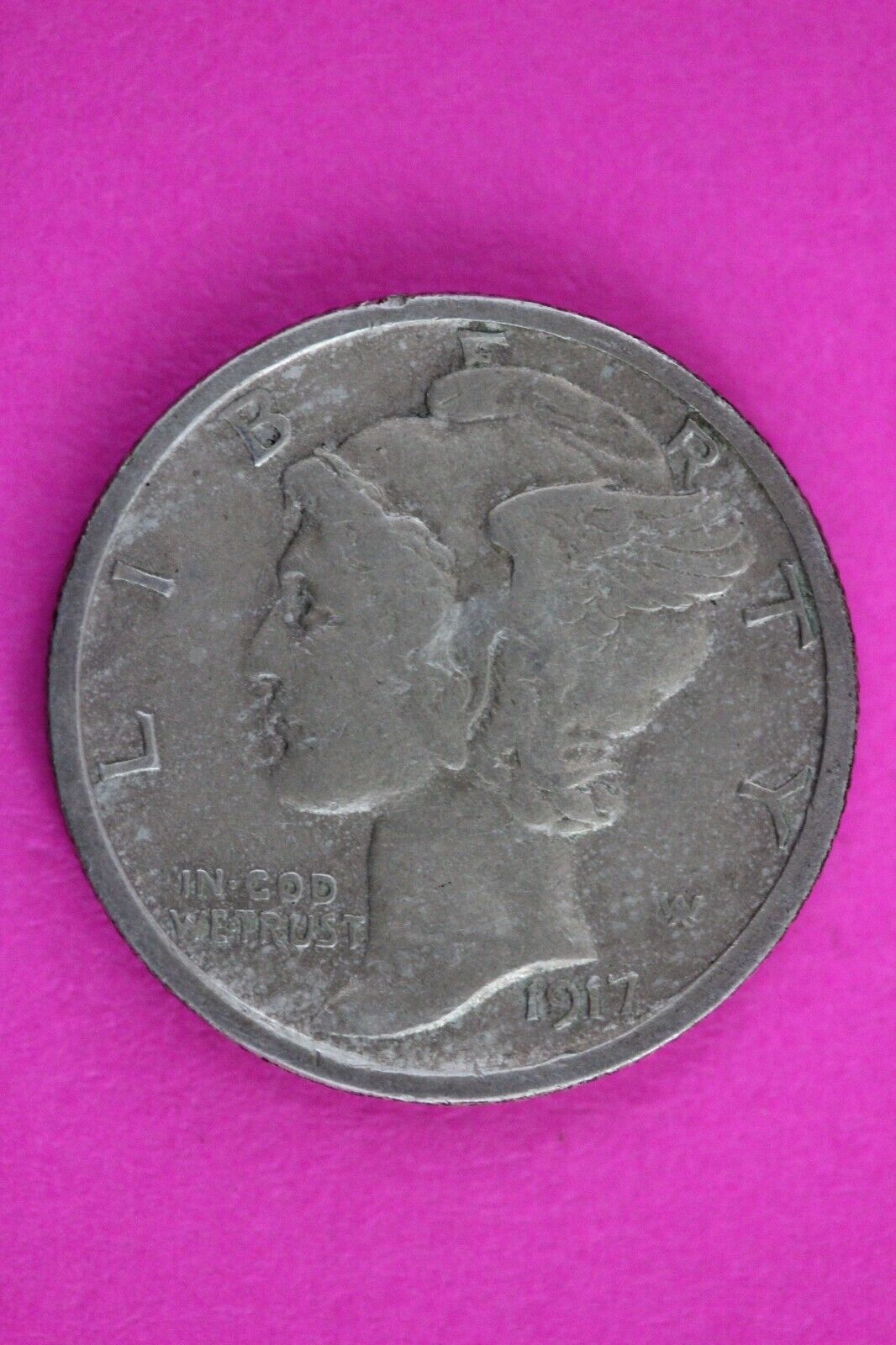 1917 S Mercury Winged Liberty Dime Semi Key Date Exact Same Coin In Pics 92