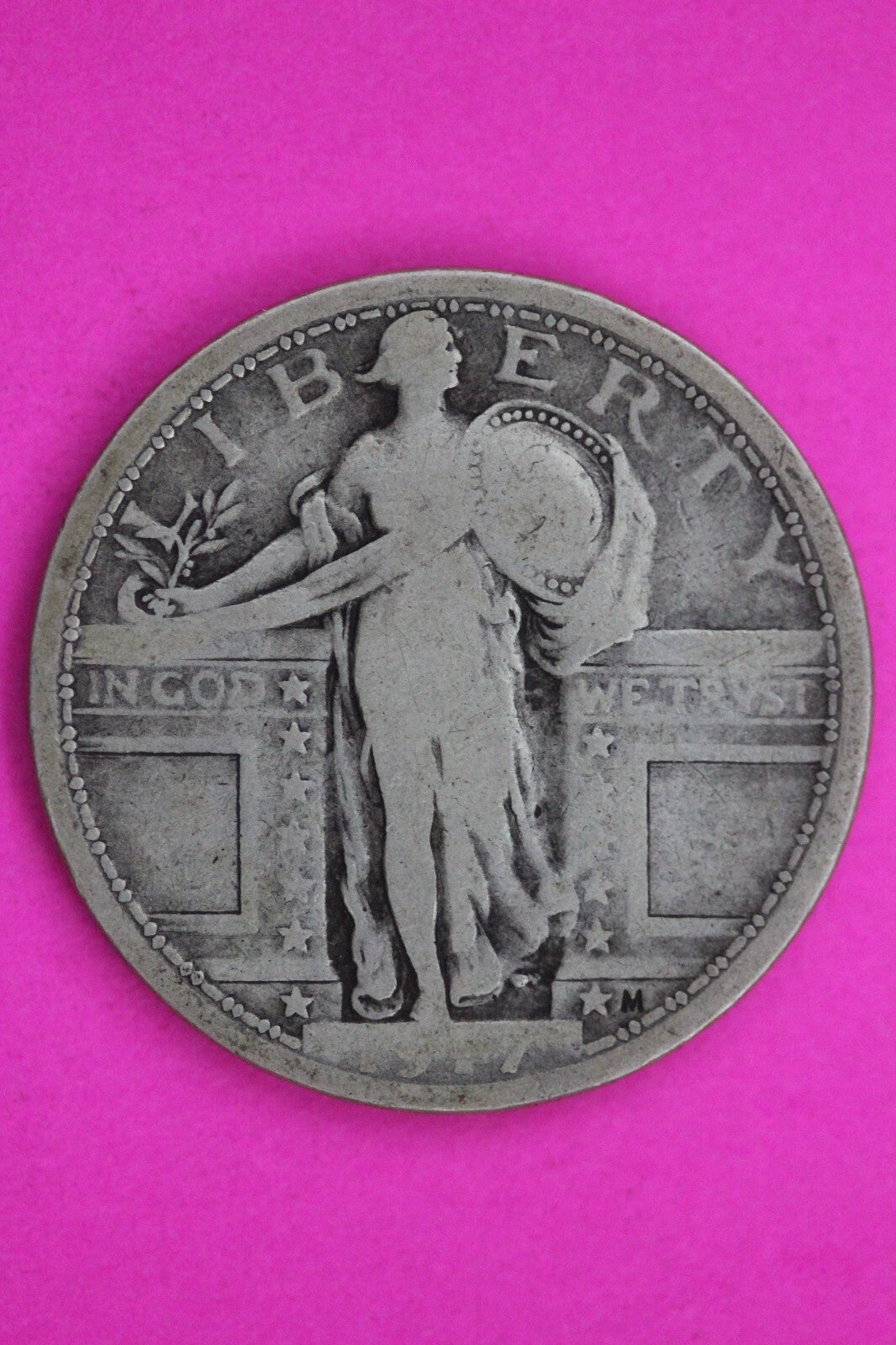 1917 P Type 1 Standing Liberty Silver Quarter Guaranteed Authentic Genuine 1226