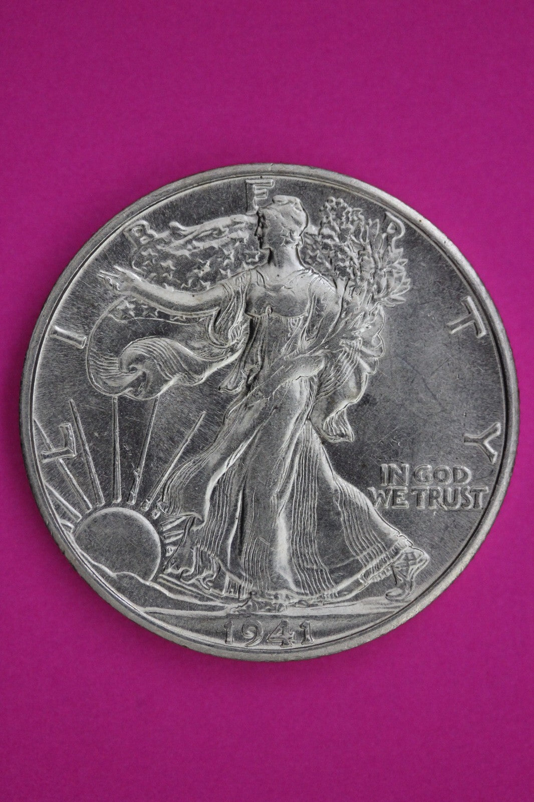 High Grade 1941 S Walking Liberty Silver Half Dollar Guaranteed Authentic 1336