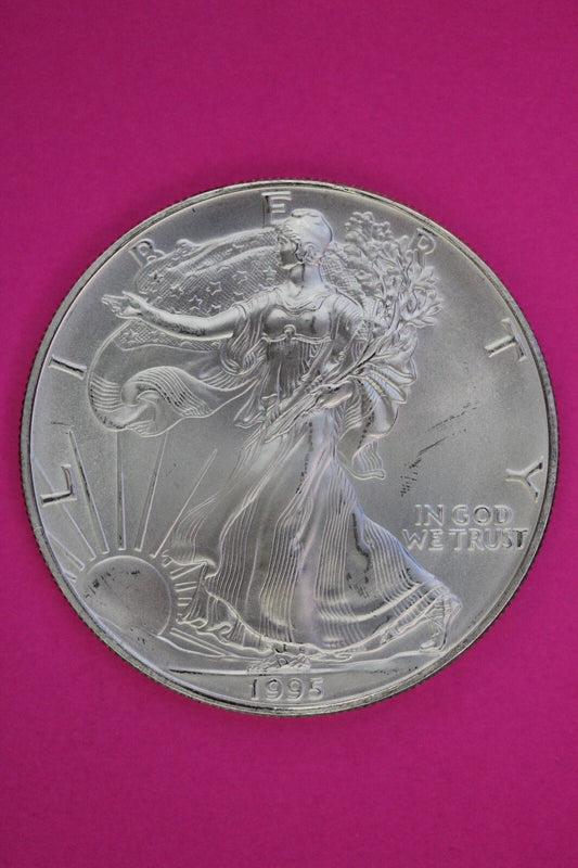 Key Date 1995 BU American Silver Eagle Key Date 1 Ounce 999 Exact Coin Shown 82