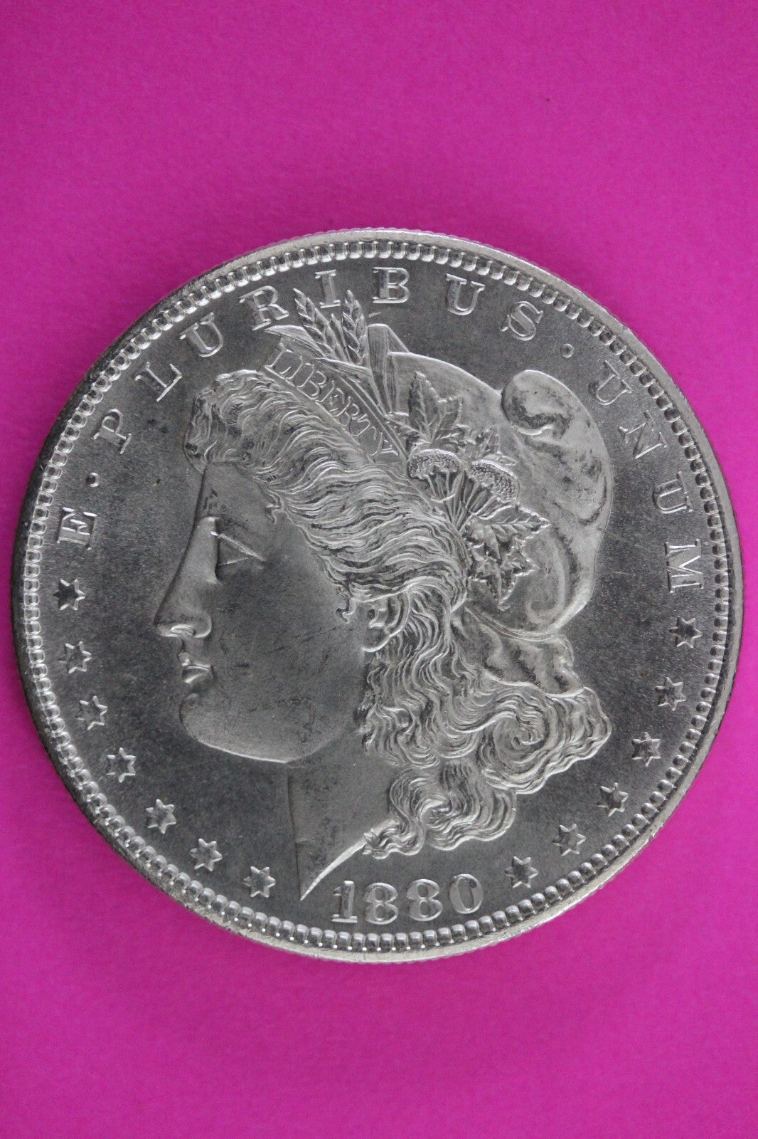 1880 S Morgan Lady Liberty Semi Key Date Silver Dollar Coin Authentic 0484N