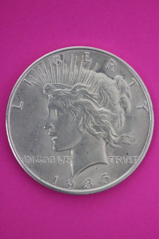 High Grade 1935 S Liberty Peace Silver Dollar San Francisco Semi Key Coin 47