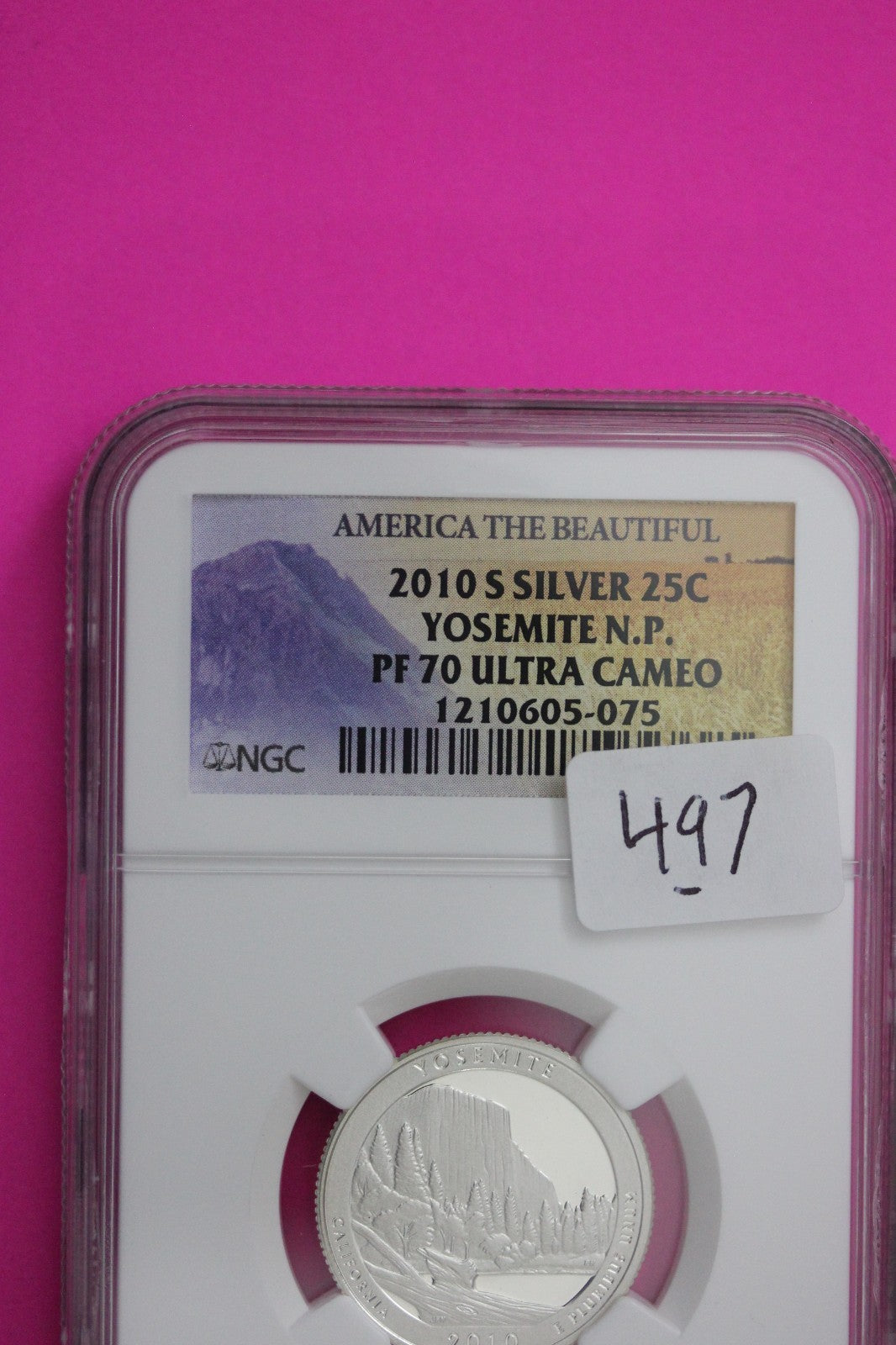 2010 S PF 70 Silver Quarter Yosemite Park ATB NGC Graded Certified Slab 497