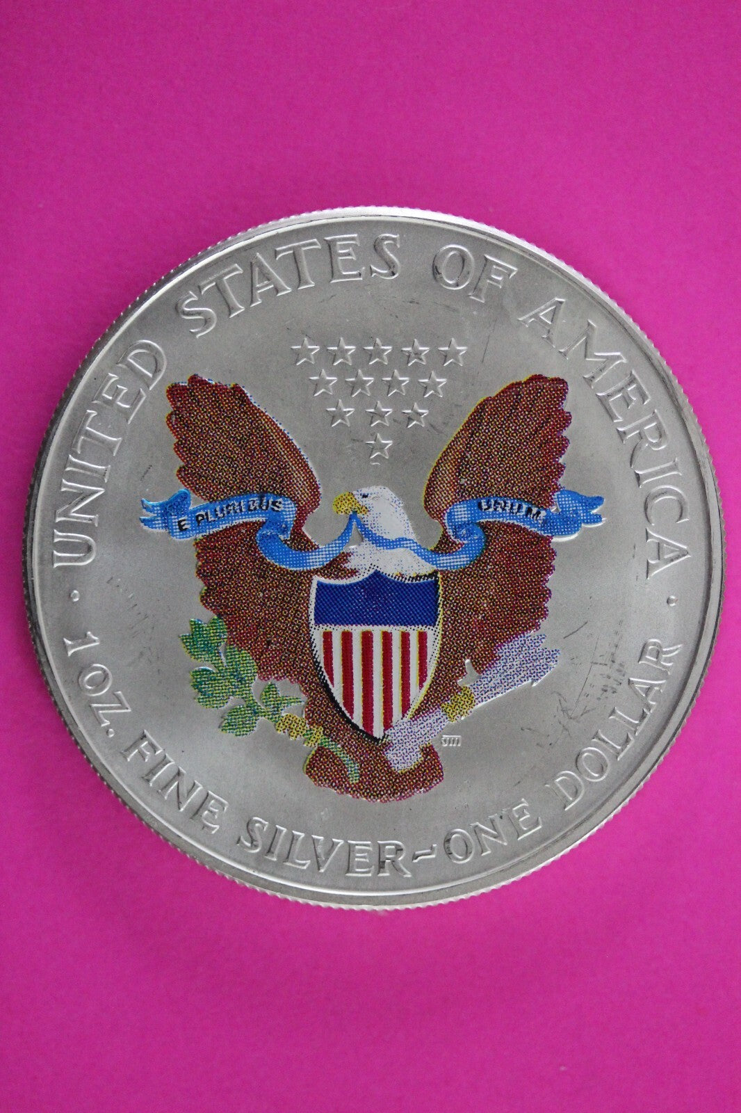 Colorized 2000 American Silver Eagle 1 Ounce .999 Fine Exact Coin Shown N0489