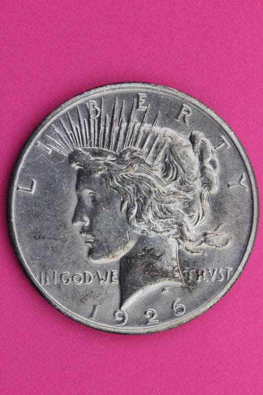 High Grade 1926 P Peace Silver Dollar LIberty Coin Guaranteed Authentic 0308N