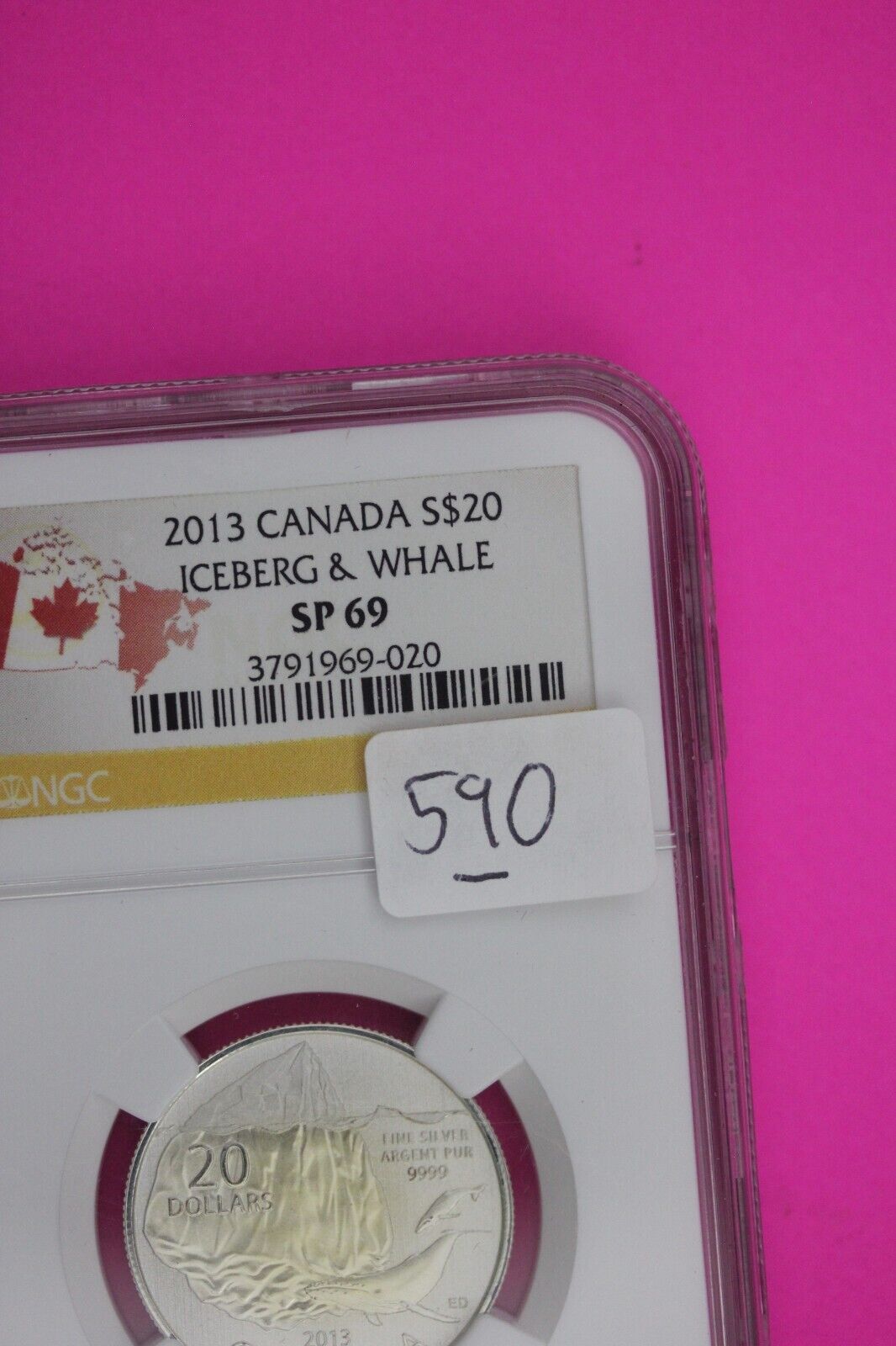 2013 SP 69 Canada Iceberg & Whale $20 NGC Certified Graded Authentic Slab 590