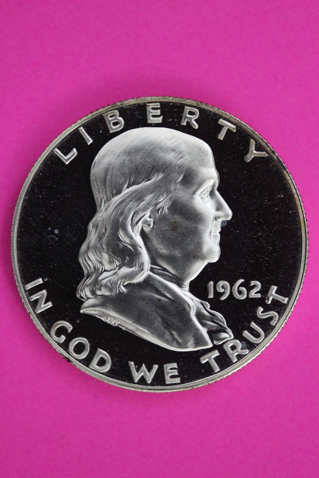 OBV Cameo 1962 Proof Ben Franklin Half Dollar Silver Coin Authentic Genuine 1788