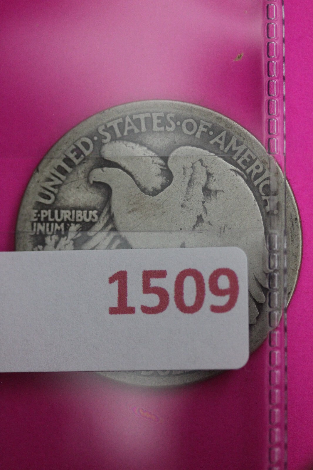 1916 S Walking Liberty Silver Half Dollar Guaranteed Authentic Genuine Coin 1509