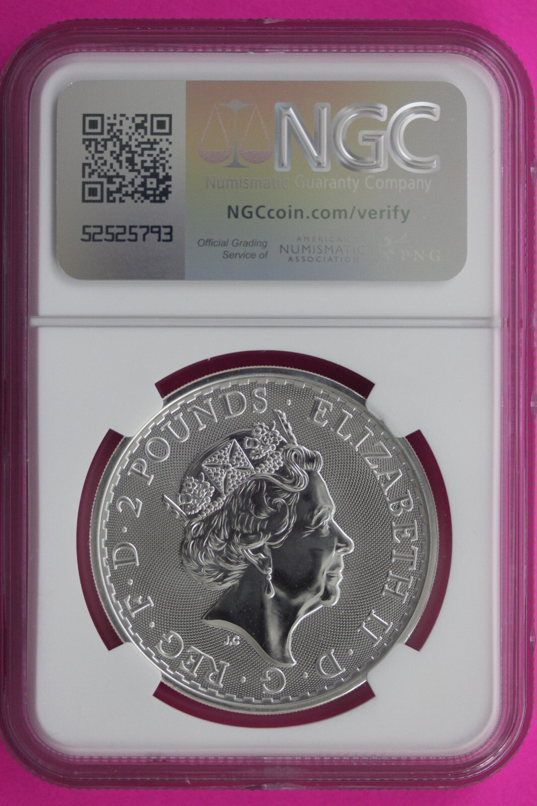 2017 MS 69 Great Britain £2 Britannia 20th Anniversary Privy NGC Graded Slab 749