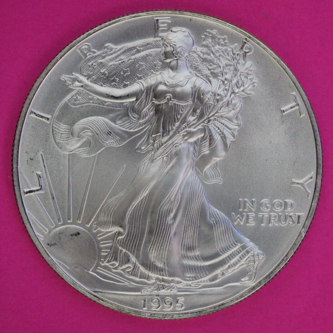 Key Date 1995 BU American Silver Eagle Key Date 1 Ounce 999 Exact Coin Shown 74