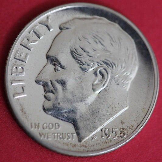 1958 Silver Proof Roosevelt Dime Exact Coin Shown Fast Shipping OCE 108