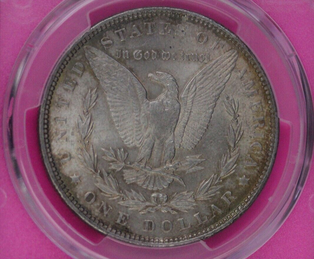 Toned 1888 P MS 63 Morgan Liberty Silver Dollar PCGS Certified Slab 32
