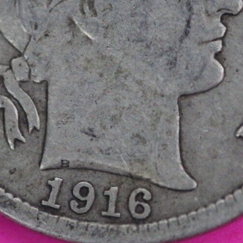 1916 P Barber Liberty Dime Scarce Semi Key Date Silver Coin Philadelphia Mint 05