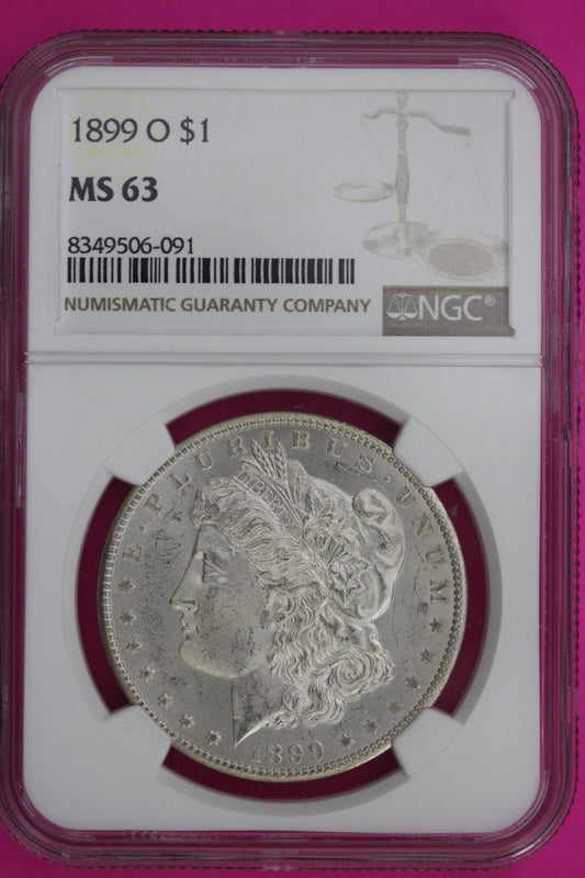 1899 O MS 63 Liberty Morgan Silver Dollar NGC Certified Graded Authentic 259