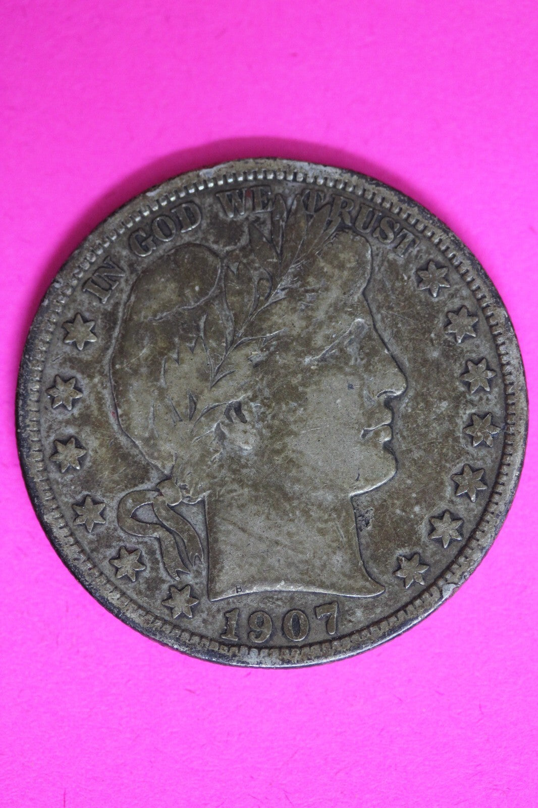 1907 D Barber Liberty Half Dollar Silver Coin Rare In Better Condition Denver 49