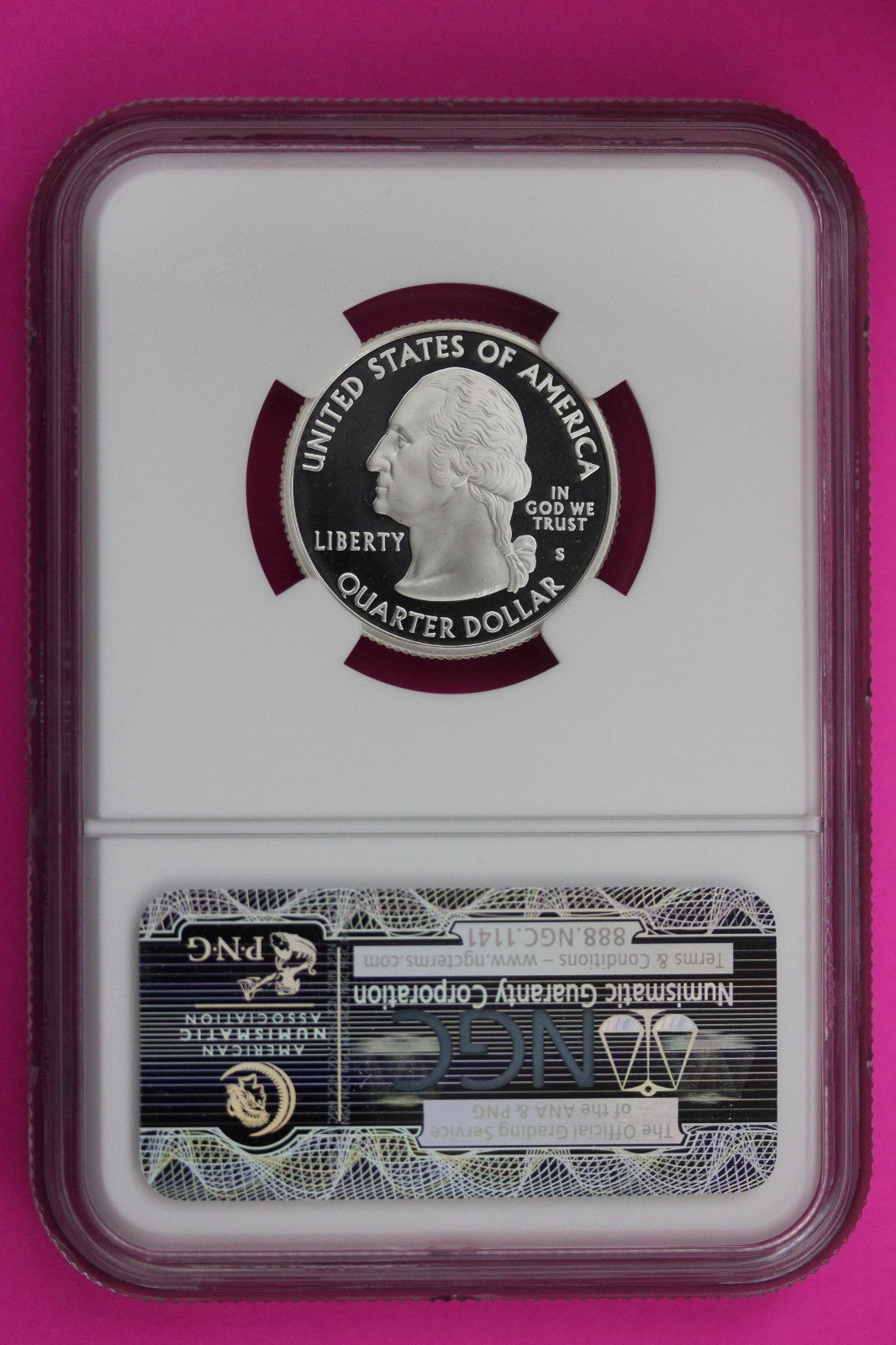 2007 S PF 70 Washington Silver State Quarter NGC Certified Authentic Slab 464