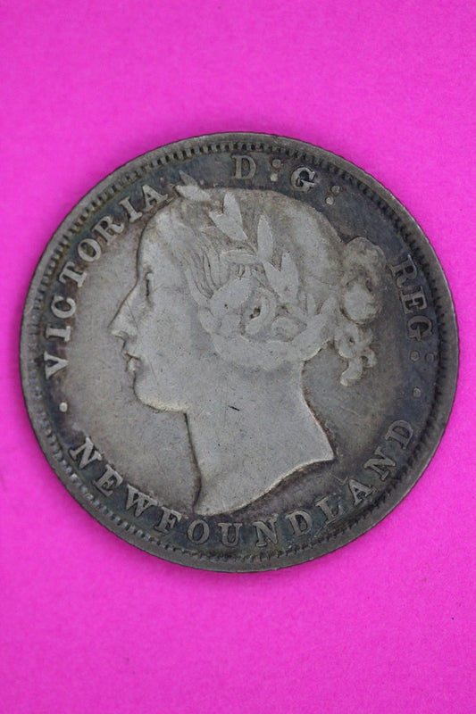 1873 Newfoundland Canada 20 TWENTY Cent Silver Coin Guaranteed Authentic 2237