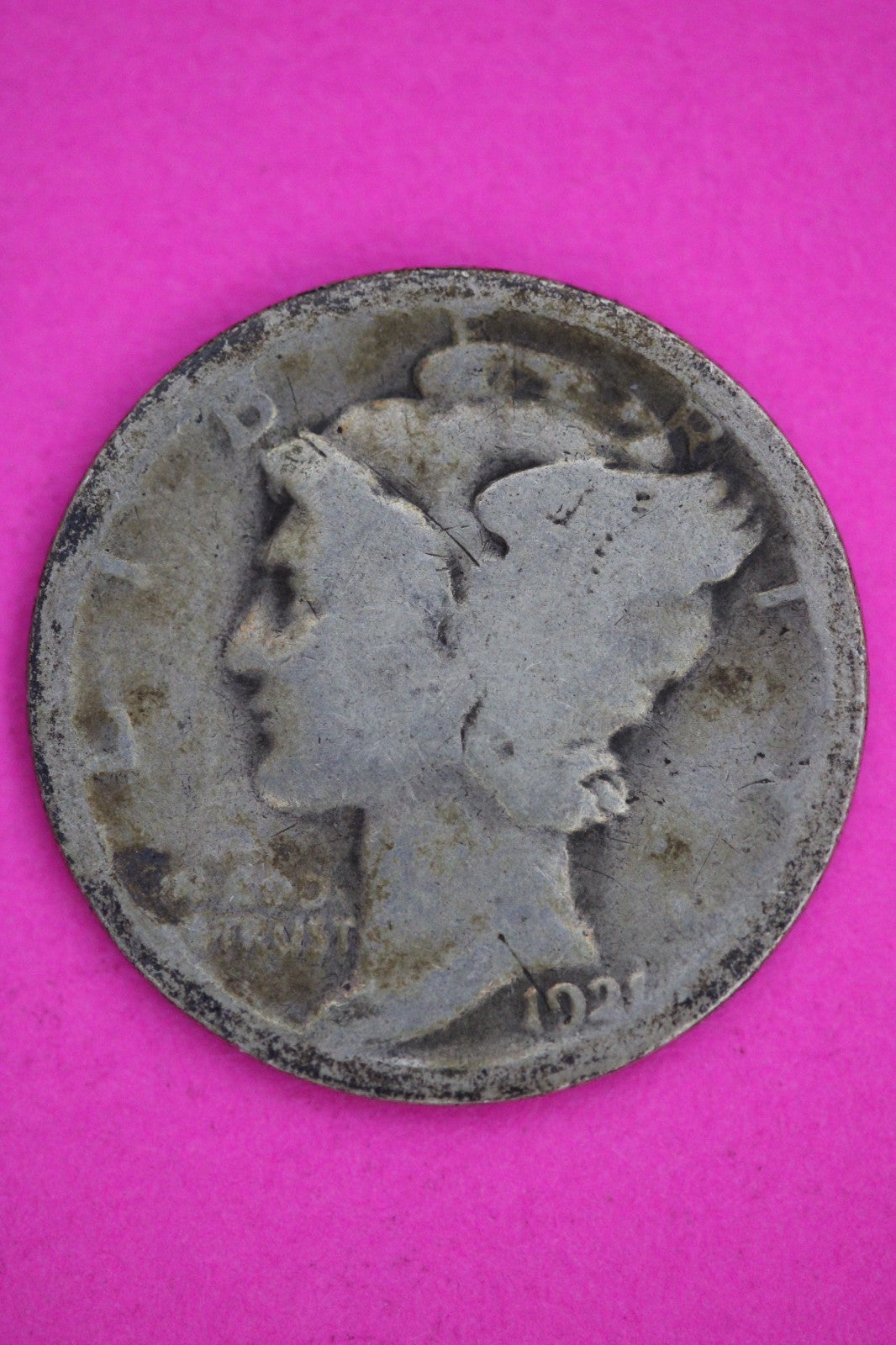 1921 P Mercury Liberty Dime Silver Coin Guaranteed Genuine American Seller 2553