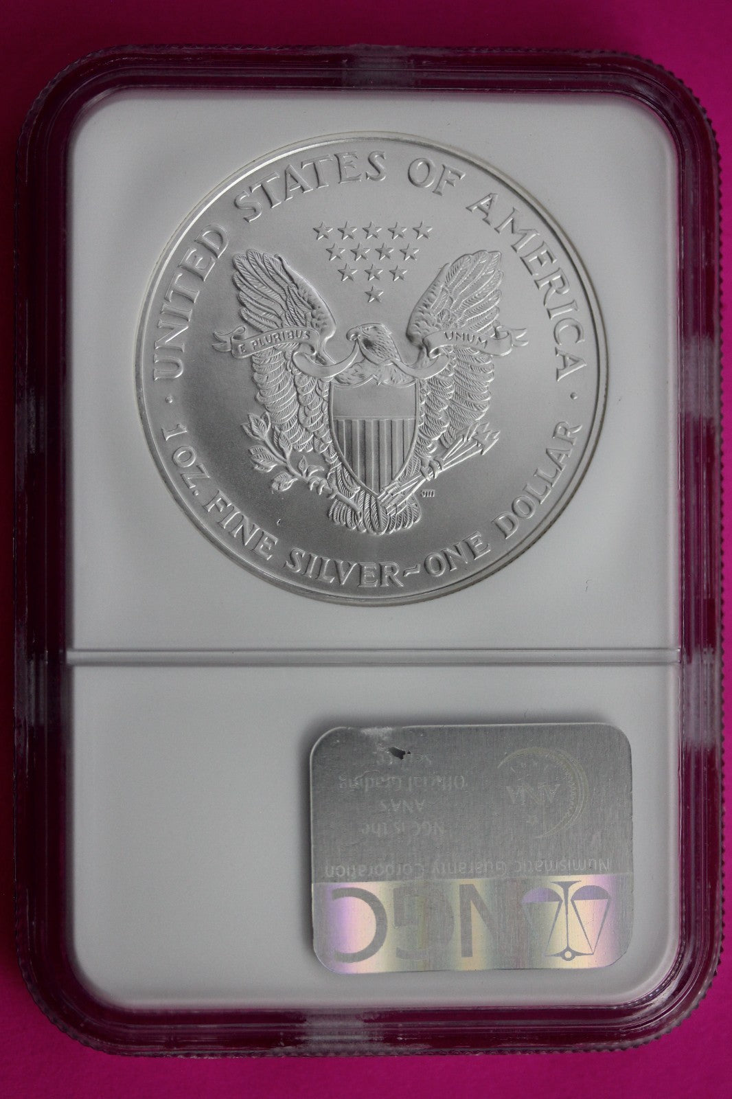 1997 MS 69 Silver Eagle 1 OZ .999 Silver NGC Certified Authentic Graded 672