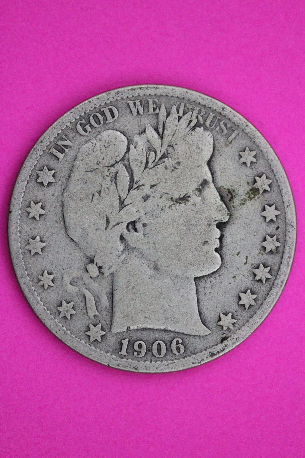 1906 S Barber Liberty Silver Half Dollar Guaranteed Authentic Genuine Coin 2329