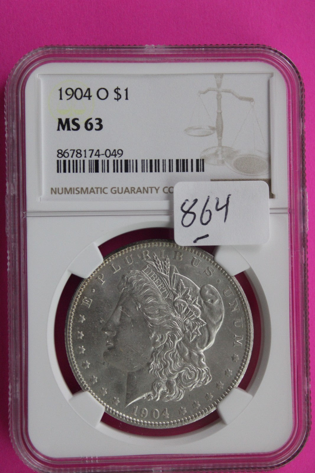 1904 O MS 63 Liberty Morgan Silver Dollar NGC Certified Graded Authentic 864