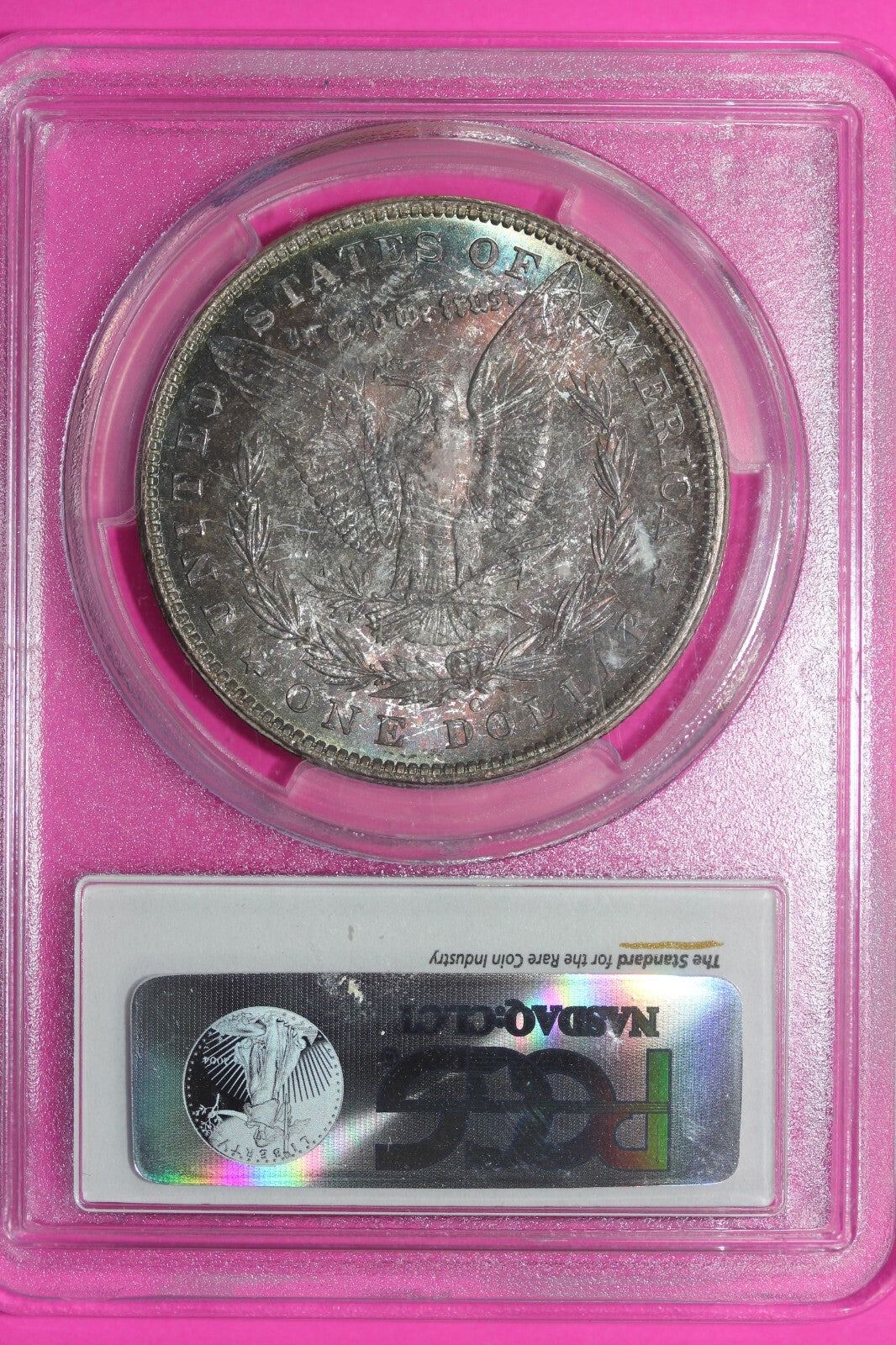 Toned 1904 O MS 64 Liberty Morgan Silver Dollar PCGS Certified Graded Slab 379