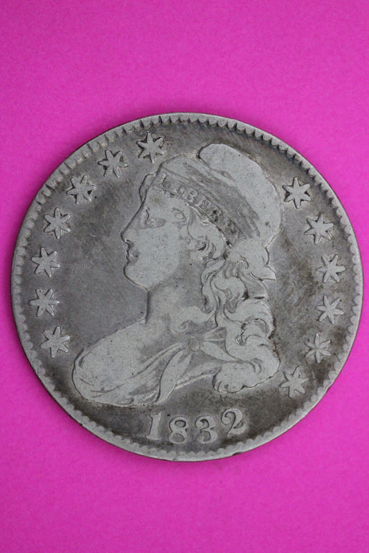 1832 Cap Bust Liberty Half Dollar Silver Rare Semi Key Date Coin 0391N