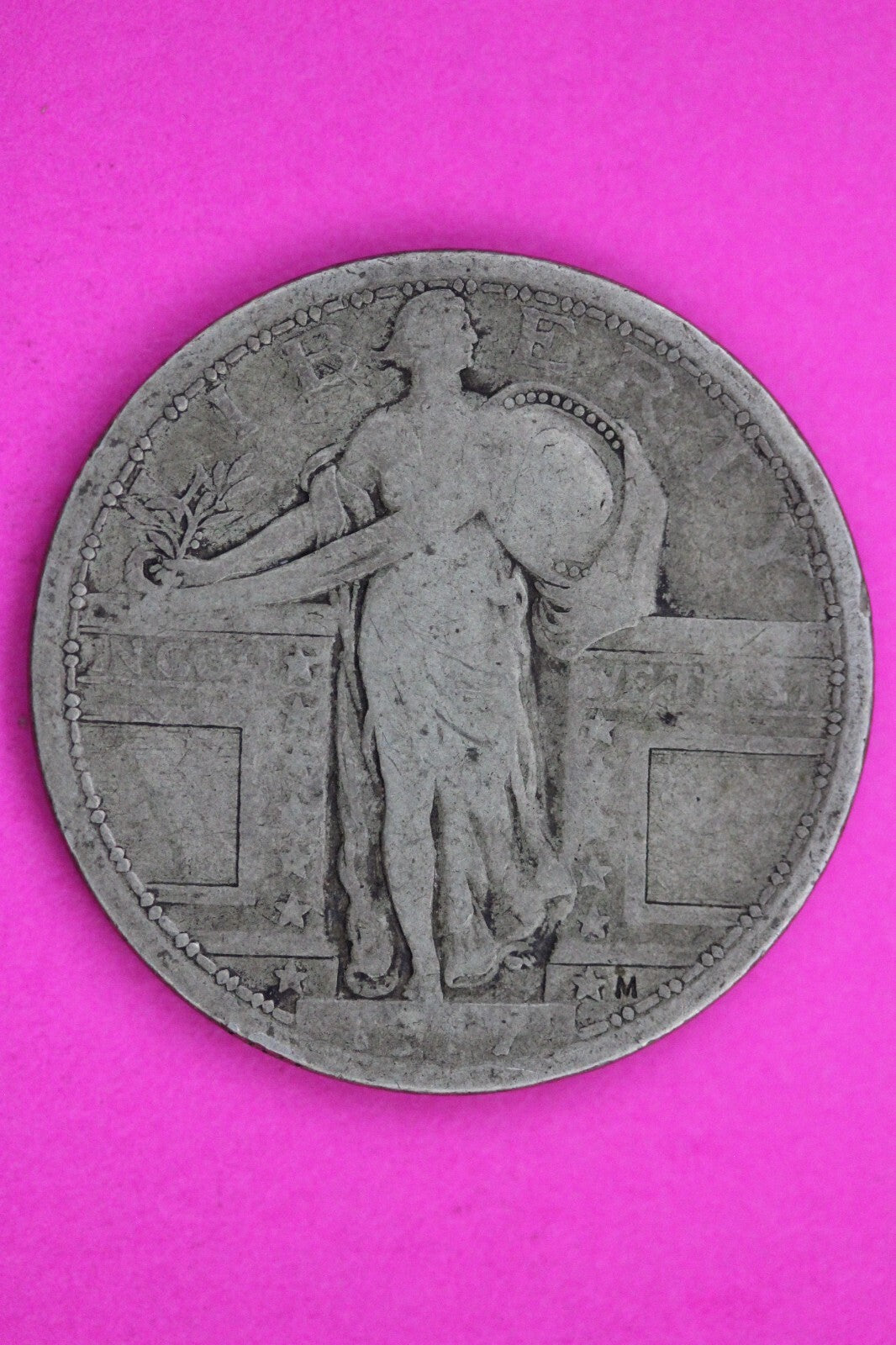 1917 P Type 1 Standing Liberty Silver Quarter Guaranteed Authentic Genuine 1223