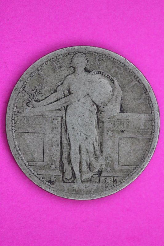 1917 P Type 1 Standing Liberty Silver Quarter Guaranteed Authentic Genuine 1223