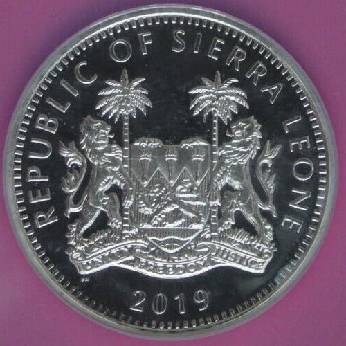2019 PF 70 2 Ounces Silver Lion High Relief 20 DSierra Leone .999 Fine NGC 7049