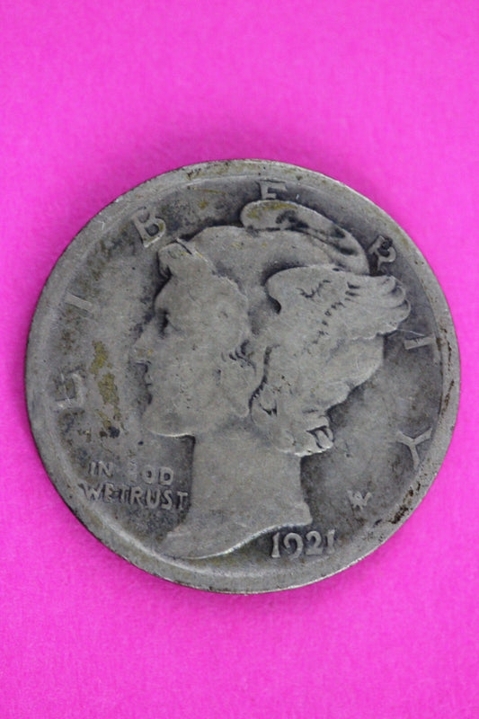 Key Date 1921 P Mercury Winged Liberty Dime Silver You Get Same Coin In Pics 31