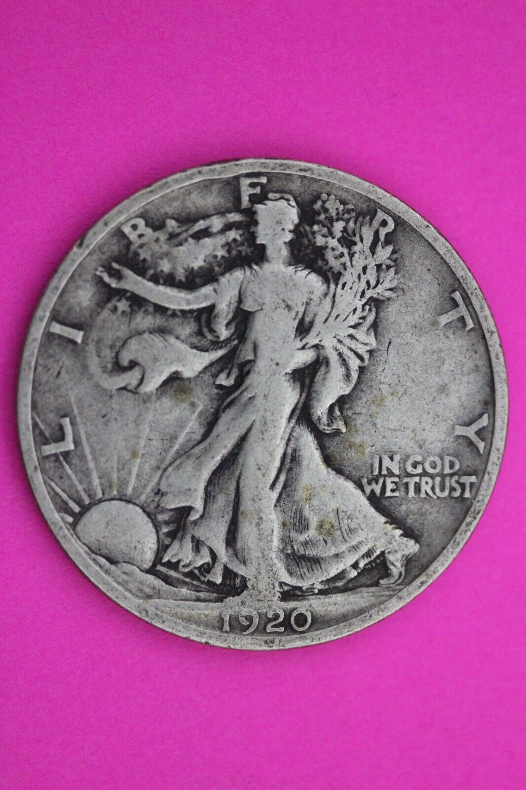 1920 S Walking Liberty Half Dollar Scarce Semi Key Date Silver Walker Coin 0017