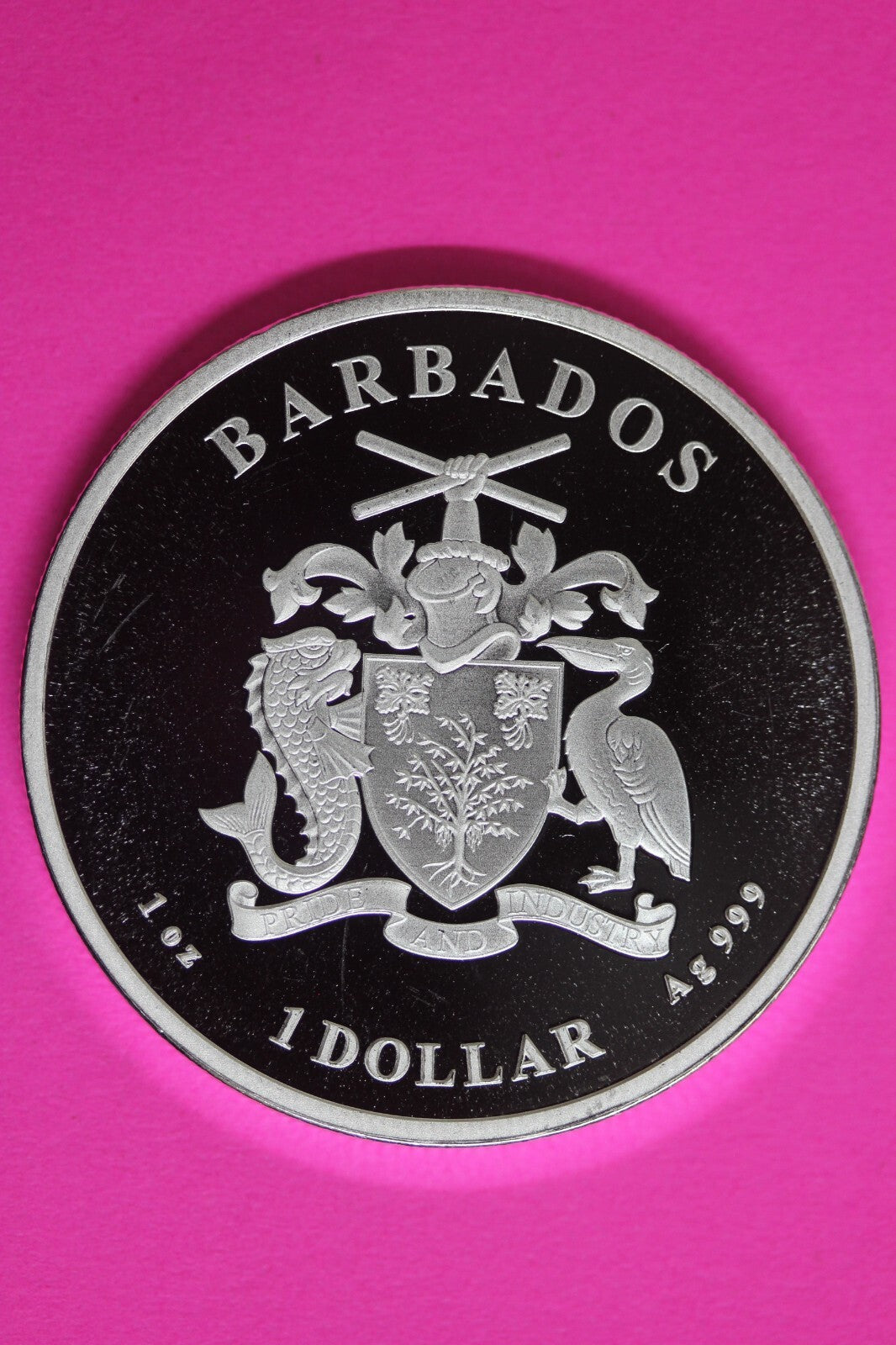 Gem BU 2023 Barbados Monkey 1 OZ Silver Coin .999 Fine $1.00 Same Coin In Pic 28