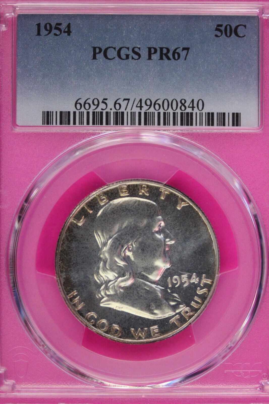 Toned 1954 PR 67 Ben Franklin Half Dollar NGC Certified Graded Authentic 363