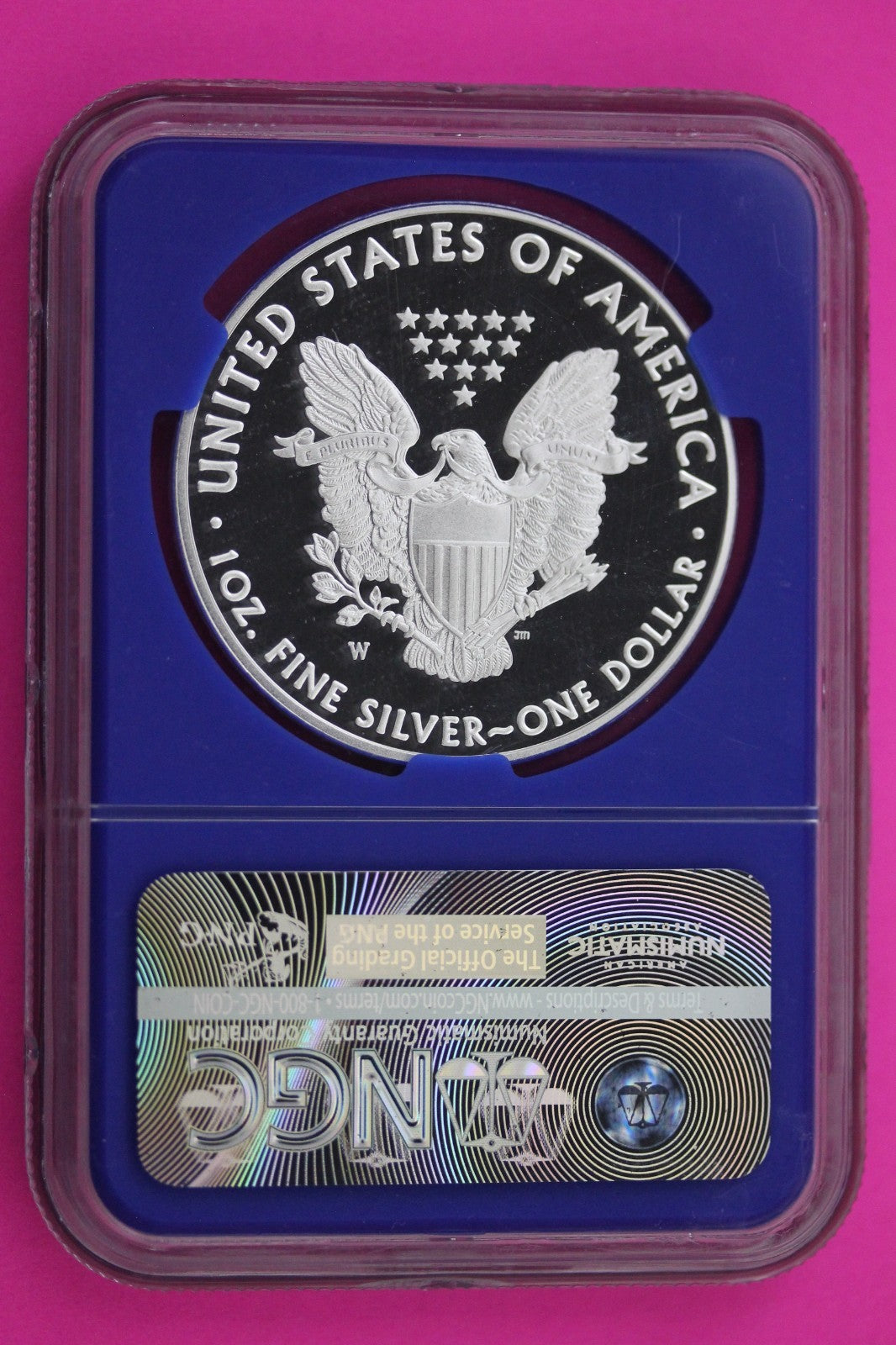 2016 W PF 70 Silver Eagle Proof Lettered Edge 30th Anniversary Silver NGC 698