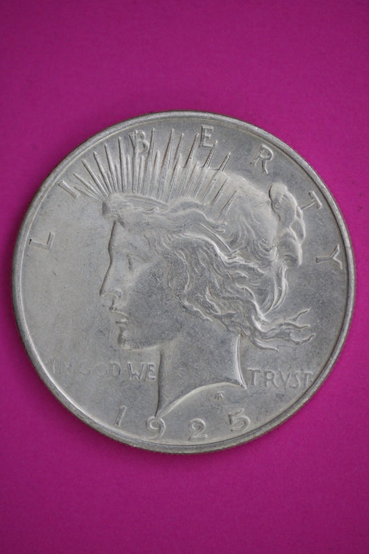 1925 S Peace Lady Liberty Semi Key Date Silver Dollar Guaranteed Authentic 2689