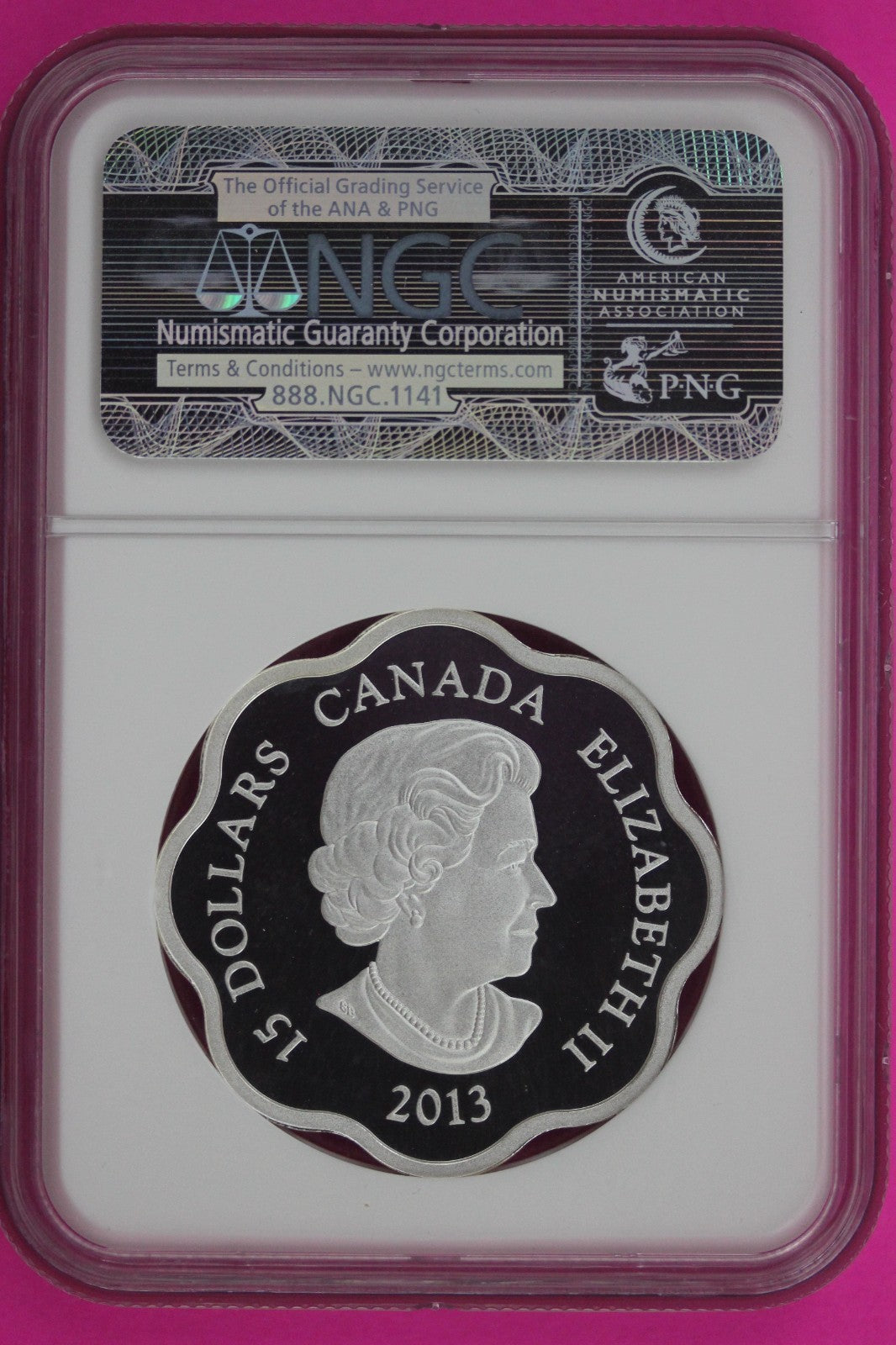 2013 PF 69 Scallop Year Of the Snake Canada 1 OZ Silver $15 NGC Certified 908