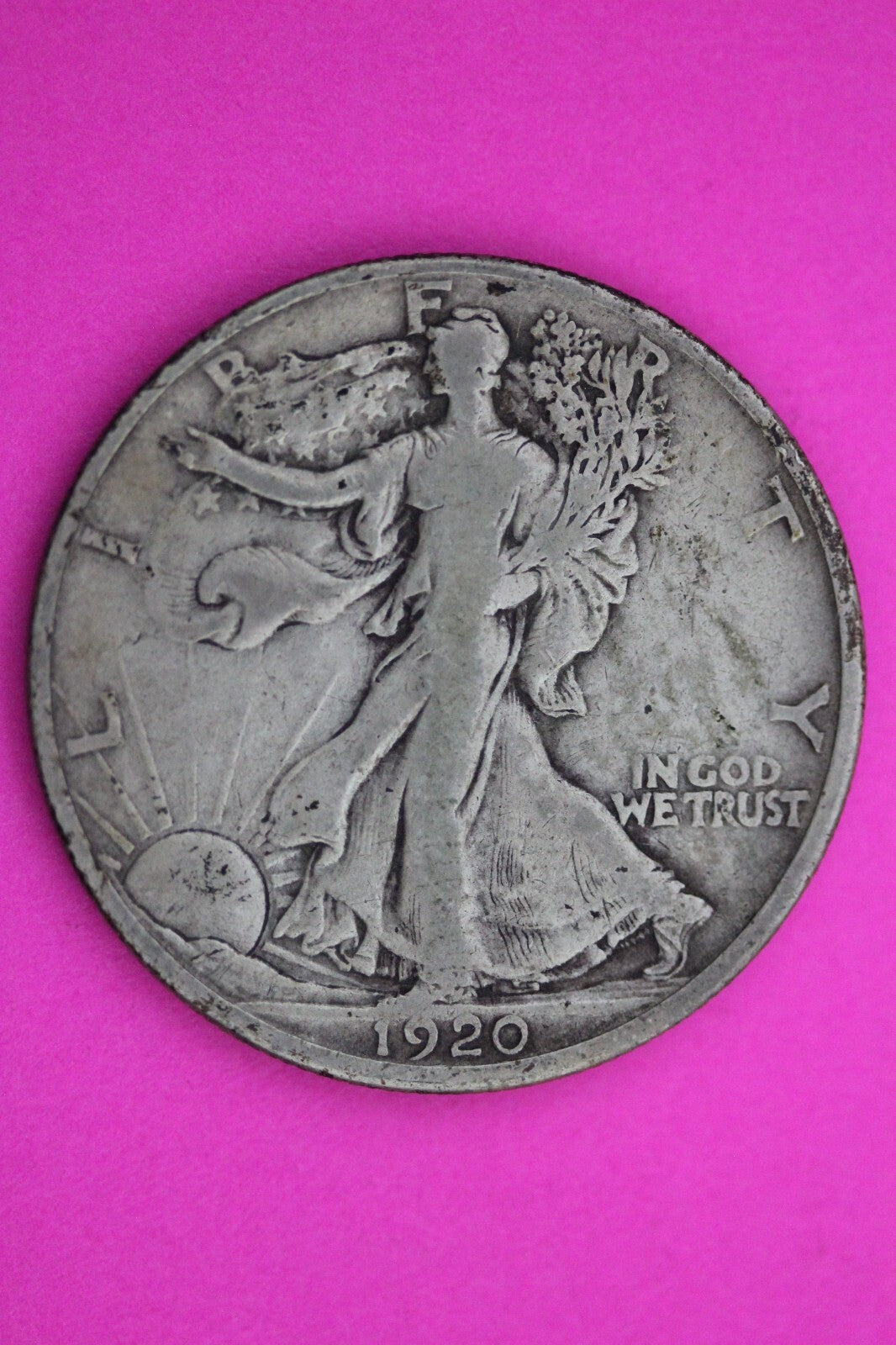 1920 S Walking Liberty Half Dollar Scarce Semi Key Date Silver Walker Coin 0018