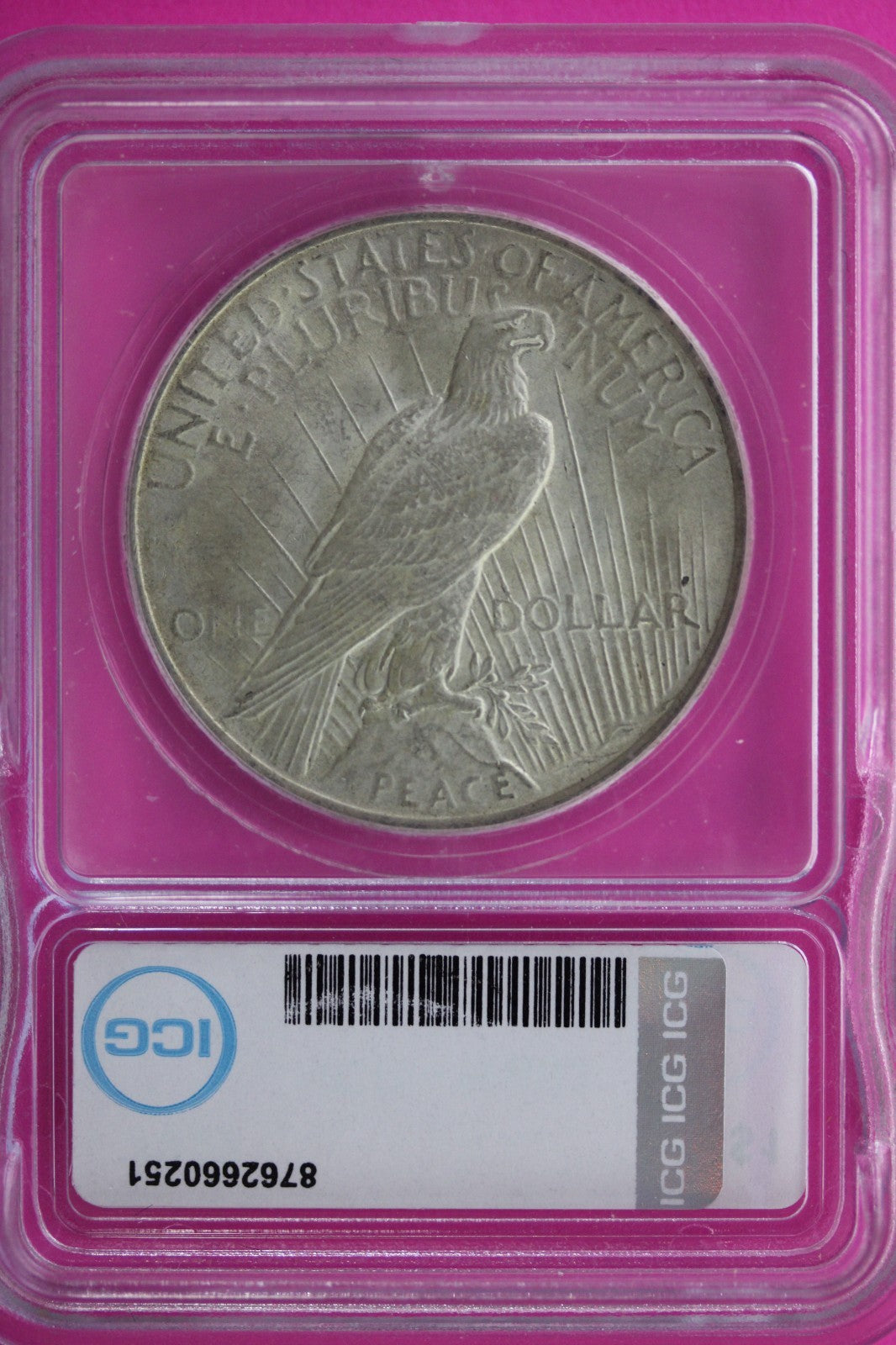 1922 P MS 63 Liberty Peace Silver Dollar ICG Certified Graded Authentic Slab 947