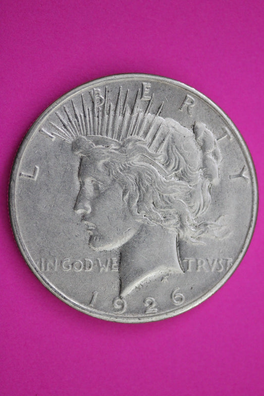 1926 S Peace Silver Dollar LIberty Coin Guaranteed Genuine American Seller 1999