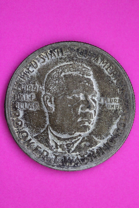 1946 Booker T Washington Commemorative Silver Half Dollar Coin Authentic 0798N