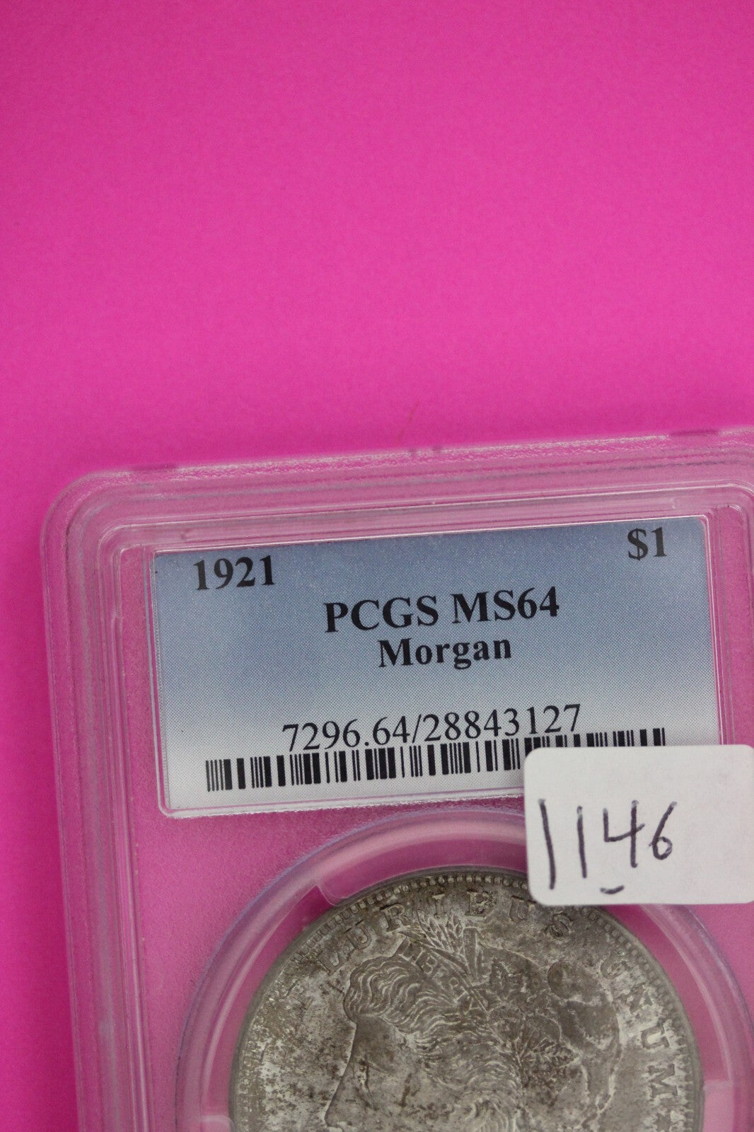 1921 P MS 64 Liberty Morgan Silver Dollar PCGS Certified Graded Authentic 1146