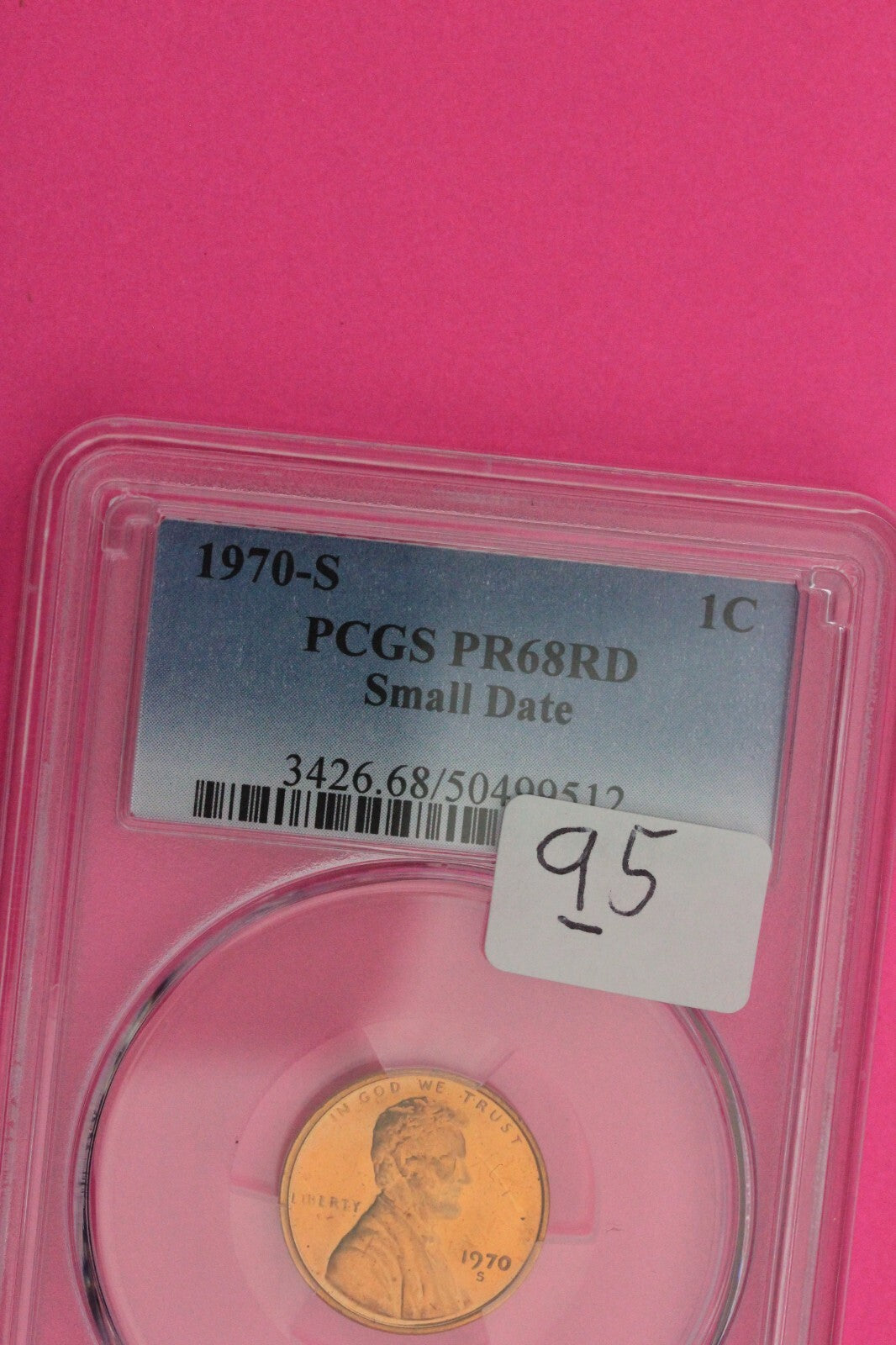 1970 S Small Date PR 68 RD Lincoln Wheat Cent Penny PCGS Certified  Authentic 95