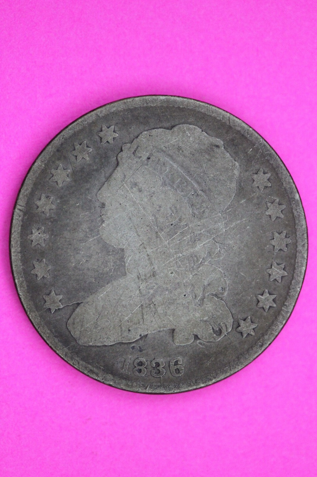 1836 Bust Cap Quarter Lady Liberty Guaranteed Authentic & Genuine Coin 1197