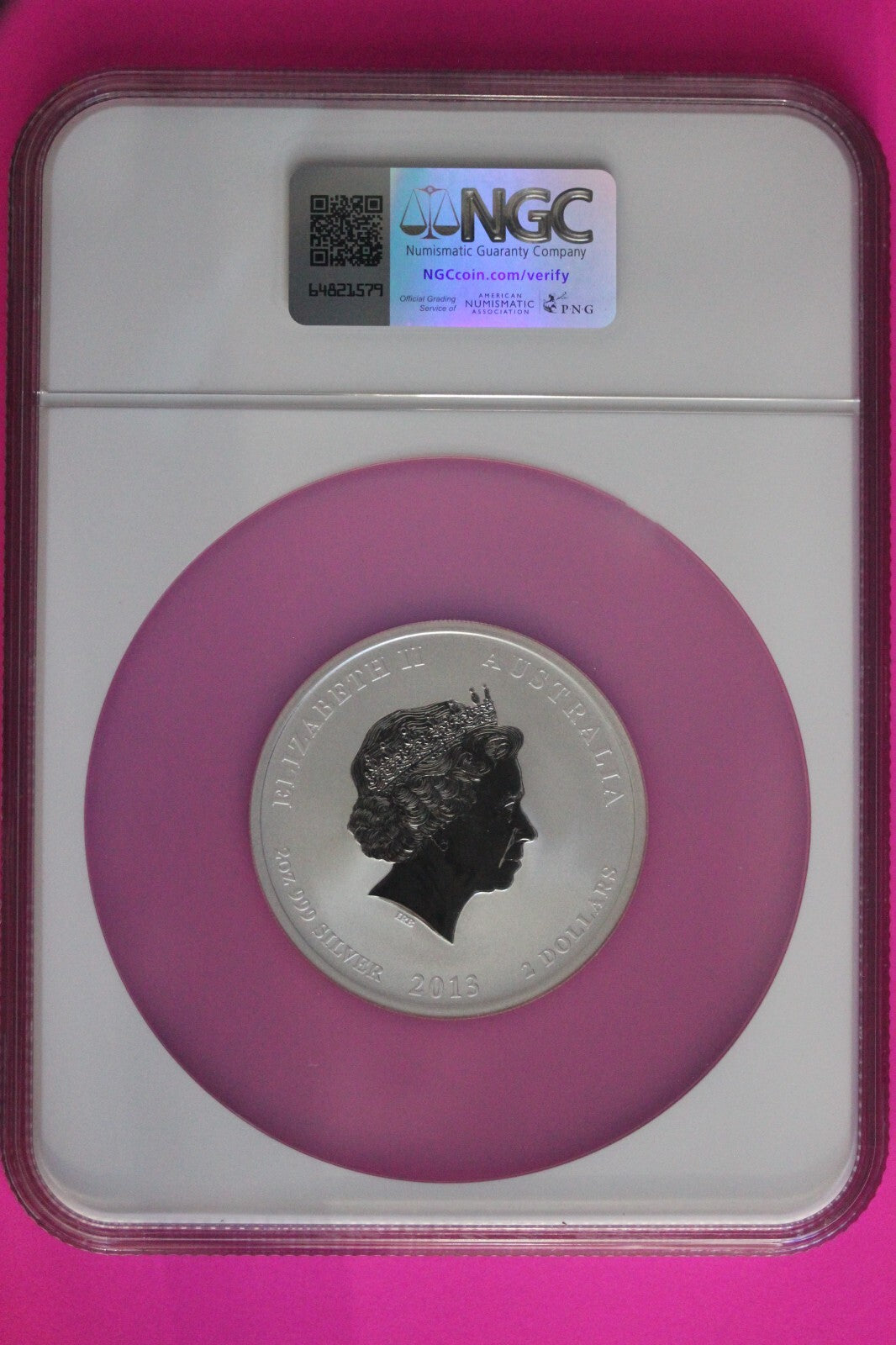 Top Pop 2015 MS 70 2 OZ Silver Australia Year Of Snake $2 NGC Graded Slab 7036