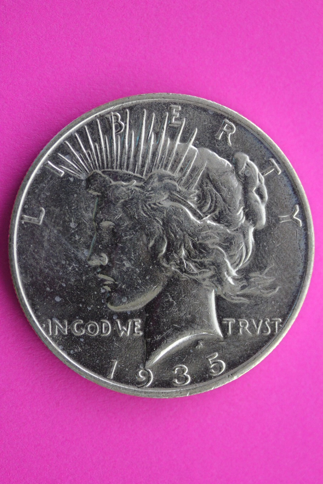 High Grade 1935 S Peace Silver Dollar LIberty Coin Guaranteed Authentic 0368N