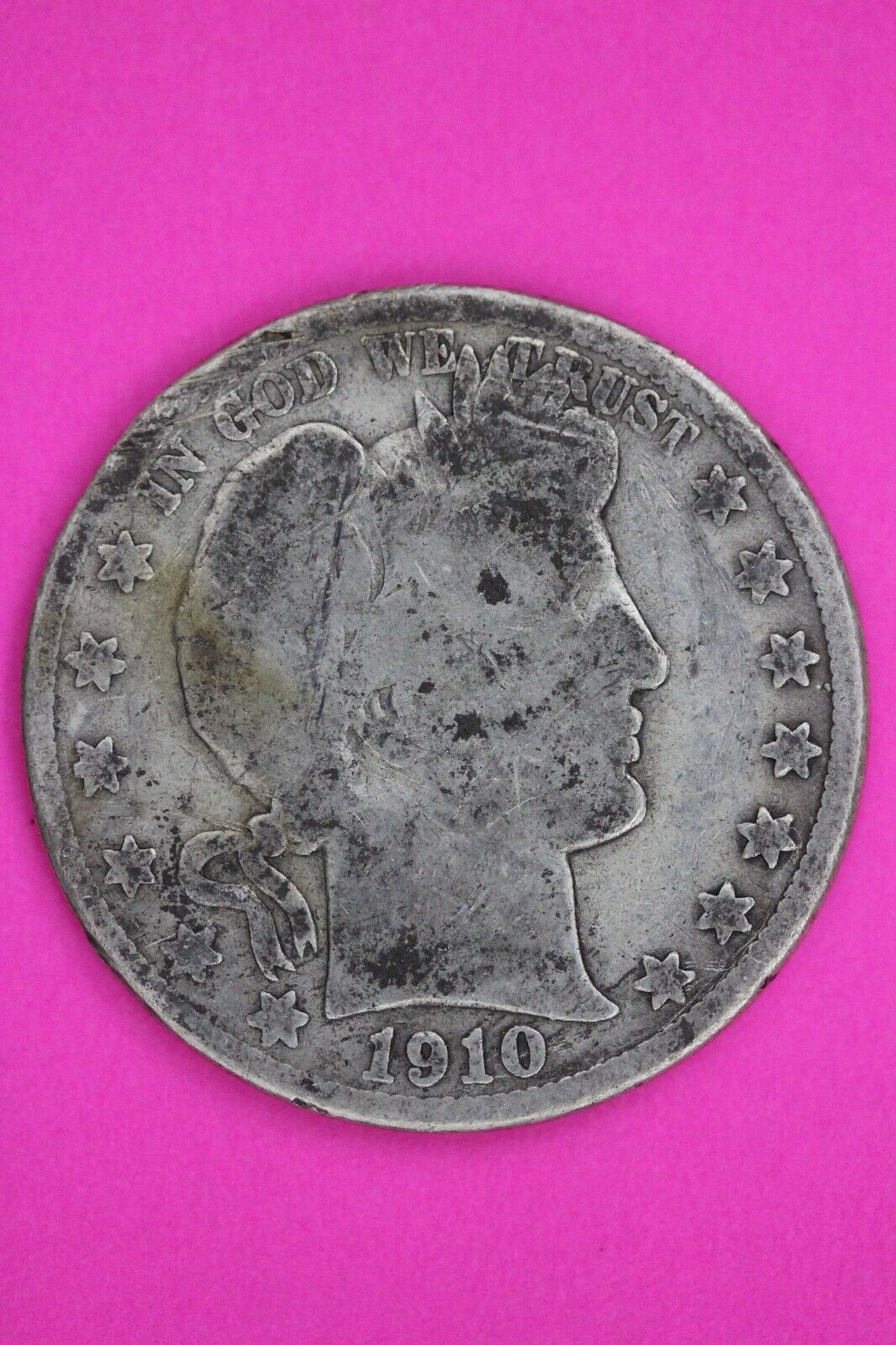 1910 S Barber Liberty Half Dollar Silver Coin You Get The Coin In Pics TOM 06
