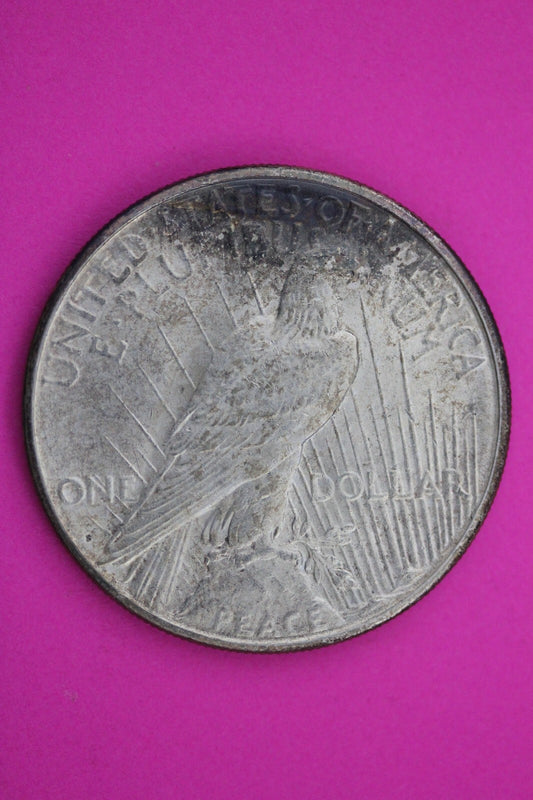 Toned 1923 S Peace Silver Dollar LIberty Coin Guaranteed Authentic 0327N