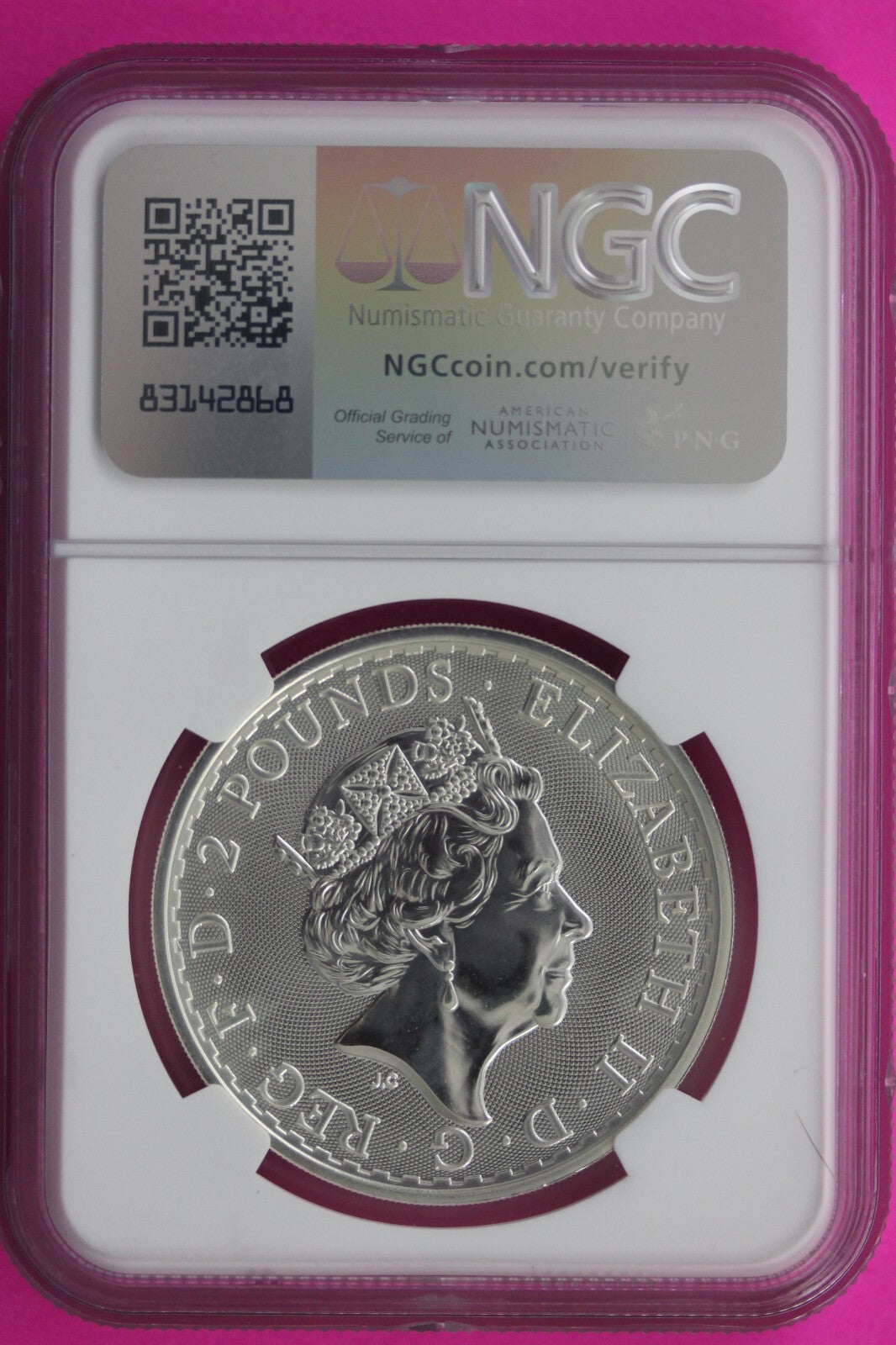 2017 MS 69 Great Britain £2 Britannia 20th Anniversary Privy NGC Graded Slab 712