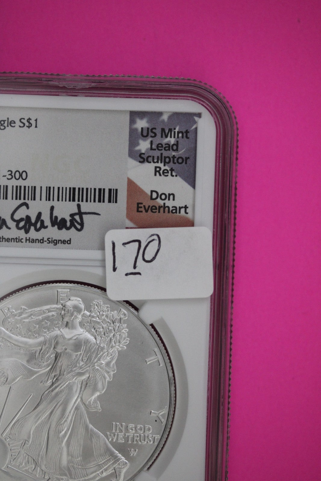 2022 MS 70 Silver Eagle Coin Don Everhart PCGS Certified Graded Authentic 170